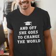 2019 Inspirational Graduation For Her Men's V-Neck T-Shirt
