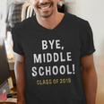 2019 Middle School Graduation Junior High Student Shirt Men's V-Neck T-Shirt
