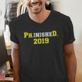2019 PhinisheD Graduation Ph D College Phinished Men's V-Neck T-Shirt