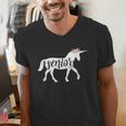 2019 Senior Unicorn Shirt Graduation High School College Men's V-Neck T-Shirt