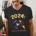 2024 Year Of The Introvert New Year Adventures Men's V-Neck T-Shirt