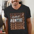 2026 Football Senior Auntie Graduation Matching Family Men's V-Neck T-Shirt