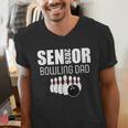 2026 Senior Bowling Dad Bowling Team Parent Helper Men's V-Neck T-Shirt 2026 Senior Bowling Dad Bowling Team Parent Helper Men's V-Neck T-Shirt