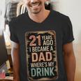21st Birthday For Dad 21 Year Old Child Son Daughter Men's V-Neck T-Shirt