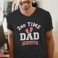2nd Second Time Dad It's a Girl Gender Reveal Men's V-Neck T-Shirt