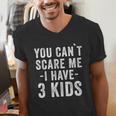3 Kids Mom Of Three Dad Of 3 Children Parents Men's V-Neck T-Shirt