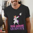 3rd Grade Graduation Unicorn End Of Year Third Men's V-Neck T-Shirt