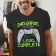 3rd Grade Level Complete Gamer Class Of 2026 Graduation Men's V-Neck T-Shirt