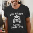 3rd Grade Level Complete Third Grade Graduation Video Gamer Men's V-Neck T-Shirt