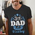3rd Time Dad Dad Pregnancy It's a Boy Men's V-Neck T-Shirt