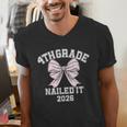 4th Grade Bow 2026 Fourth Grade Graduation Men's V-Neck T-Shirt