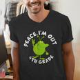 4th Grade Graduation Promotion Peace I'm Out Last Day Men's V-Neck T-Shirt