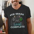 4th Grade Level Complete Gamer 4 Grade Graduation Men's V-Neck T-Shirt