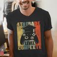 4th Grade Level Complete Gamer Class Of 2023 Graduation Men's V-Neck T-Shirt