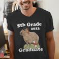 5th Grade Graduation Class Of 2023 Capybara Fifth Graduate Men's V-Neck T-Shirt