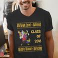 5th Grade Graduation Shirt Dabbing Unicorn Boys Class 2018 Men's V-Neck T-Shirt