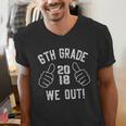 6th Grade Graduation Shirt 2018 We Out Graduate Men's V-Neck T-Shirt