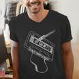80s 90s Nostalgia Retro Cassette Tape Vintage Music Lovers Men's V-Neck T-Shirt