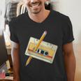 80's 90's Retro Music Party Costume Nostalgia Cassette Men's V-Neck T-Shirt