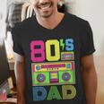 80s Dad 1980s Fashion Eighties Theme Outfit Fathers Day 80's Men's V-Neck T-Shirt