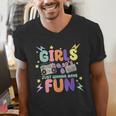 80's Girls Just Wanna Have Fun Nostalgia 1980s Men's V-Neck T-Shirt