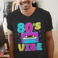 80's Vibe Retro Style Cassette Tape Nostalgia 1980s Party Men's V-Neck T-Shirt 80's Vibe Retro Style Cassette Tape Nostalgia 1980s Party Men's V-Neck T-Shirt