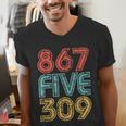 8675309 Retro Vintage 80's 90's Music Nostalgia Men's V-Neck T-Shirt 8675309 Retro Vintage 80's 90's Music Nostalgia Men's V-Neck T-Shirt