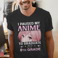 8th Grade Graduation Anime 2024 Graduate Middle School Girls Men's V-Neck T-Shirt
