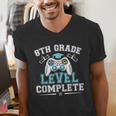 8th Grade Level Complete Graduation 2025 Class Eighth Grade Men's V-Neck T-Shirt