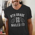 8th Grade Nailed It 2020 Graduation Men's V-Neck T-Shirt