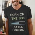 90s Baby Tired Millennial Burnout Nostalgia Parenting Men's V-Neck T-Shirt