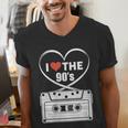 90s Nostalgia Cassette Heart Retro I Love The 90s Men's V-Neck T-Shirt