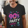 90's Party 90s Nostalgia Retro Rave Dance Music Men's V-Neck T-Shirt
