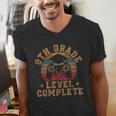 9th Grade Level Complete Ninth Grade Graduation Video Gamer Men's V-Neck T-Shirt