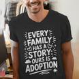 Adoptive Mom Adoption Dad And Adoption Day Foster Care Men's V-Neck T-Shirt