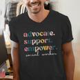 Advocate Support Empower Cute Social Worker Graduation MSW Men's V-Neck T-Shirt
