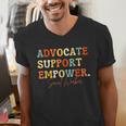 Advocate Support Empower Groovy Social Worker Graduation Men's V-Neck T-Shirt
