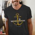 Aircraft Carrier USS America CVA-66 Veterans Day Dad Son Boy Men's V-Neck T-Shirt