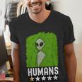 Alien Avoids Humans Sarcastic Introvert Humor Men's V-Neck T-Shirt Alien Avoids Humans Sarcastic Introvert Humor Men's V-Neck T-Shirt