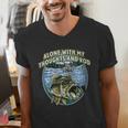 Alone With My Thoughts And Rod Introvert Fishing Antisocial Men's V-Neck T-Shirt Alone With My Thoughts And Rod Introvert Fishing Antisocial Men's V-Neck T-Shirt