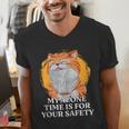 My Alone Time Is For Your Safety Coffee Lover Introvert Men's V-Neck T-Shirt
