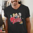 American Dad Show Logo With Family Cartoon Men's V-Neck T-Shirt