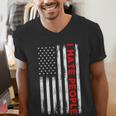 American Flag Loner Geeks Antisocial For Introvert Pride Men's V-Neck T-Shirt