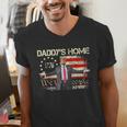 American Flag Trump 2024 Daddy's Home We The People Men's V-Neck T-Shirt