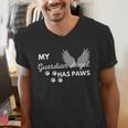 My Angel Has Paws Shirt Pet Memorial Cat Dog Dad Mom Men Women Girls Kids Men's V-Neck T-Shirt