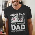 Anime Dad Like A Regular Dad Only Cooler Fathers Day Otaku Men's V-Neck T-Shirt