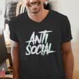 Anti Social Anti Social Club Introvert People Hate Men's V-Neck T-Shirt Anti Social Anti Social Club Introvert People Hate Men's V-Neck T-Shirt