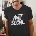 Anti Social Anti Social Club Introvert People Haters Men's V-Neck T-Shirt Anti Social Anti Social Club Introvert People Haters Men's V-Neck T-Shirt