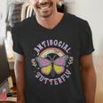 Antisocial Butterfly Groovy t For Introvert Men Women Girls Men's V-Neck T-Shirt