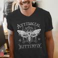 Antisocial Butterfly Introvert Death Head Moth Men's V-Neck T-Shirt Antisocial Butterfly Introvert Death Head Moth Men's V-Neck T-Shirt